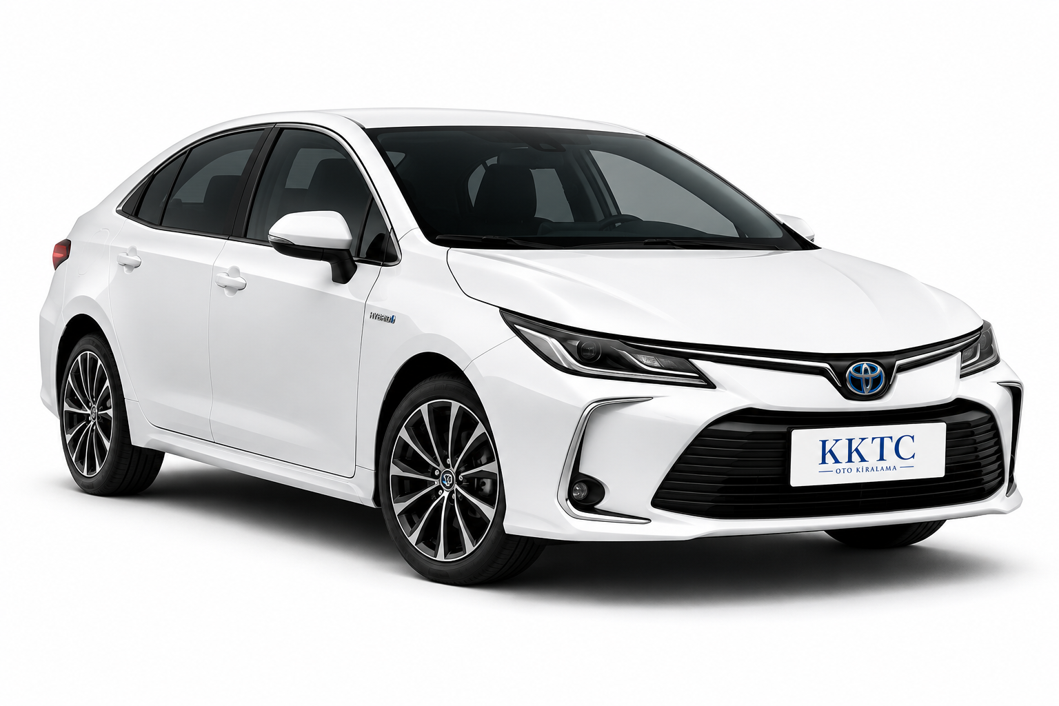 Toyota Corolla used in the KKTC Oto Kiralama digital experience